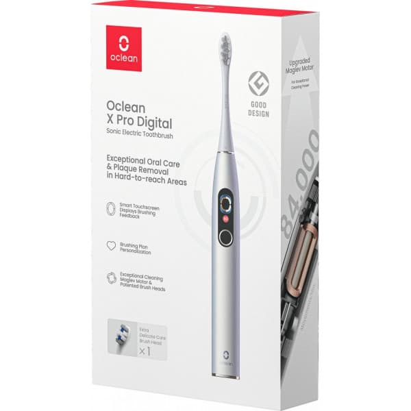 Oclean X Pro Digital -elektrisk tandbørste, sølv