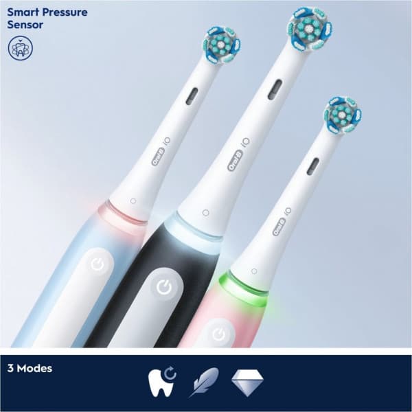 Oral-B iO Series 3s Duo -el-tandborste dubbelskaft, blå / svart