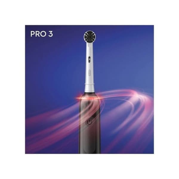 Oral-B Series Pro 3 3000 svart elektrisk tandborste med 3 borstlägen, 360o tandköttstryckskontroll,
