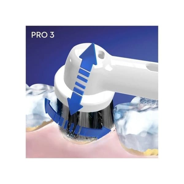 Oral-B Series Pro 3 3000 svart elektrisk tandborste med 3 borstlägen, 360o tandköttstryckskontroll,