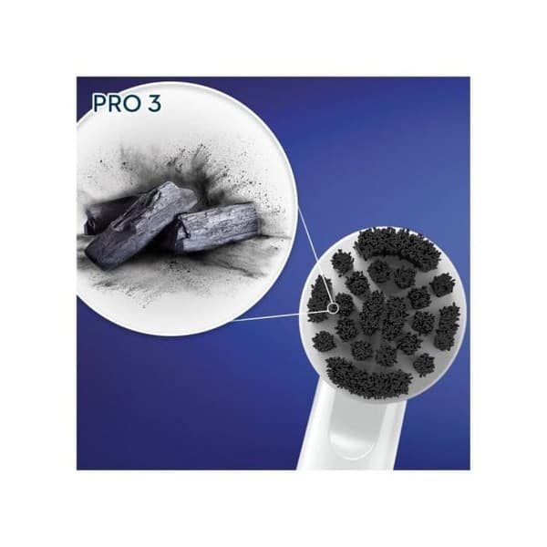 Oral-B Series Pro 3 3000 svart elektrisk tandborste med 3 borstlägen, 360o tandköttstryckskontroll,