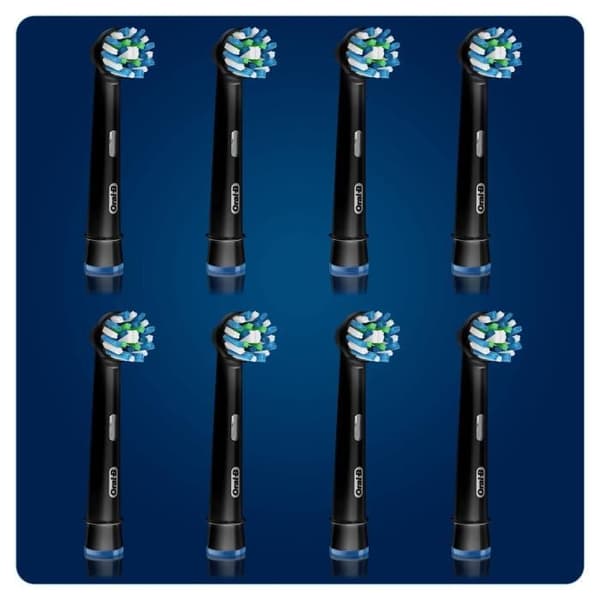 ORAL-B CrossAction Black Brushes x8