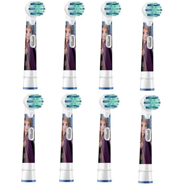 Paket med 8 Oral-B Stages EB10s frysta elektriska tandborsthuvuden