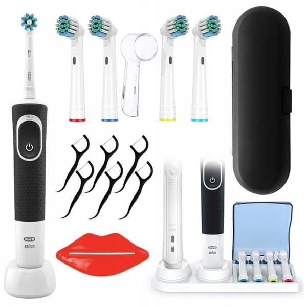 Oral-B Vitality 100 svart eltandborste med tillbehör | CDON