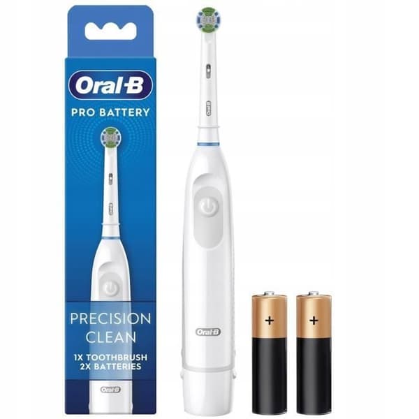 Elektrisk tandborste - Oral-B - DB5 - 4 utbytestips - Resväska - AA-batterier ingår