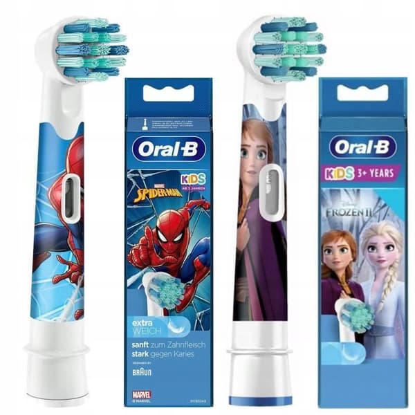 2x Oral-B Head for Kids SpiderMan, Frozen