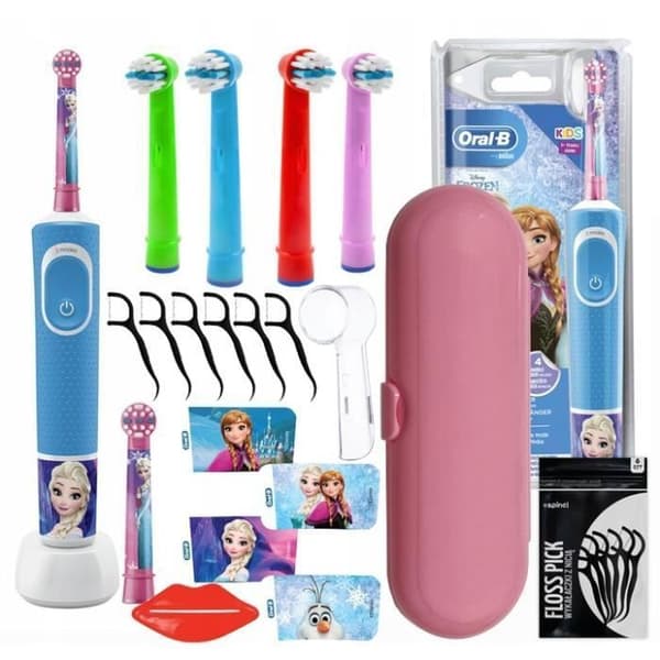 Elektrisk tandborste - Oral-B - 100 Frozen - 7600 svängningar/min - 2 borstningslägen - Barn