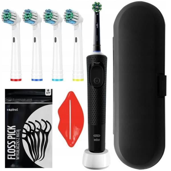 Elektrisk tandborste - Oral-B - Vitality PRO - 4 munstycken - Resväska - Uppladdningsbar
