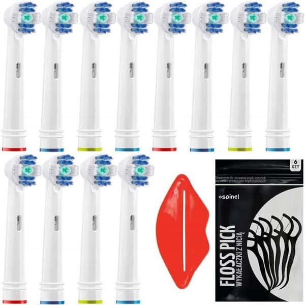 Set med 12 3D vita spetsar för Oral-B tandborsten.