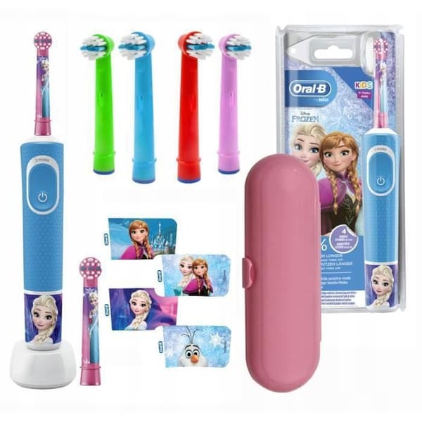 Elektrisk tandborste - Oral-B - Kids Stages Power Frozen - 7600 svängningar/min - 2 lägen - Resväska