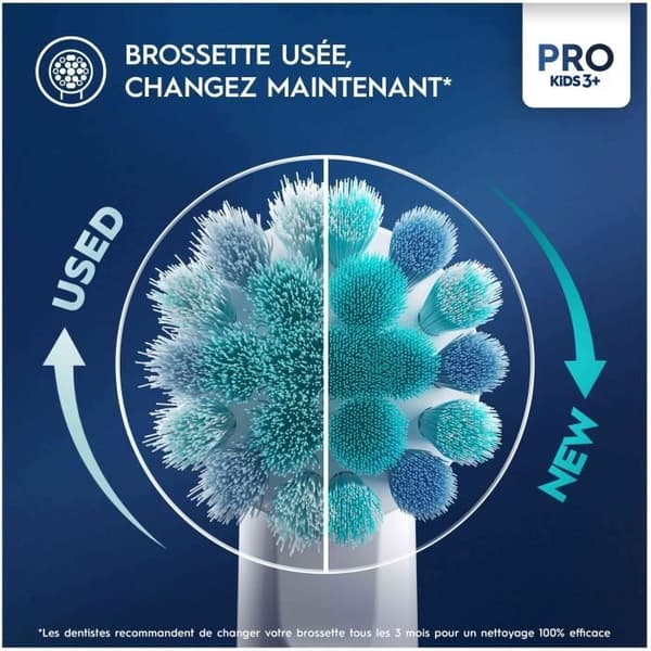 Oral-B Pro Kids elektrisk tandborste för barn, Disney Frozen, 1 mjukt borsthuvud, timer och vibrationer