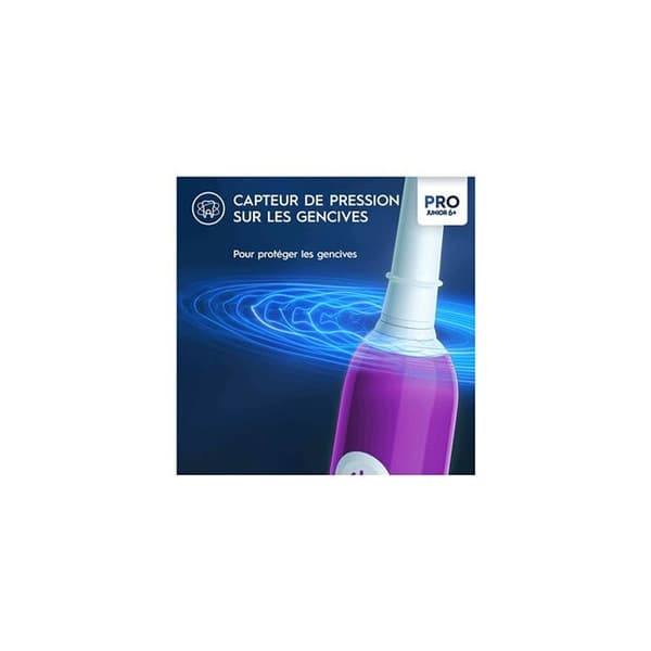 Elektrisk tandborste - Oral-B - Pro Junior - Lila - 3 borstlägen - För barn 6+