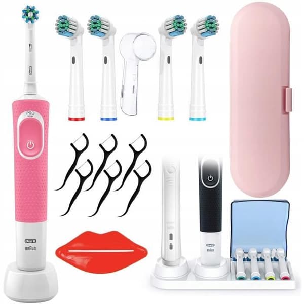 Oral-B Vitality 100 rosa eltandborste med tillbehör