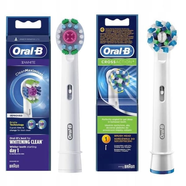 2x Oral-B CROSSACTION EB50 AB + ORAL-B EB-18 tandborsthuvuden