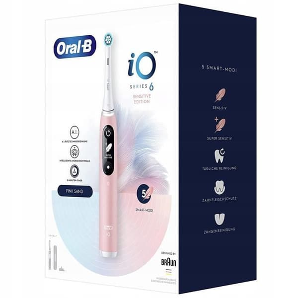 Oral-B iO Series 6 Pink Sand magnetisk tandborste