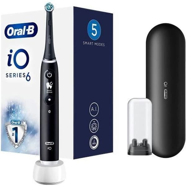 Elektrisk tandborste - Oral-B - iO Series 6 - Svart - 5 borstlägen - iO-teknologi