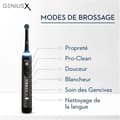 Miniatyrbild 6 av 6: Oral-B Genius X uppladdningsbar elektrisk tandborste - 1 handtag - svart - 1 borsthuvud