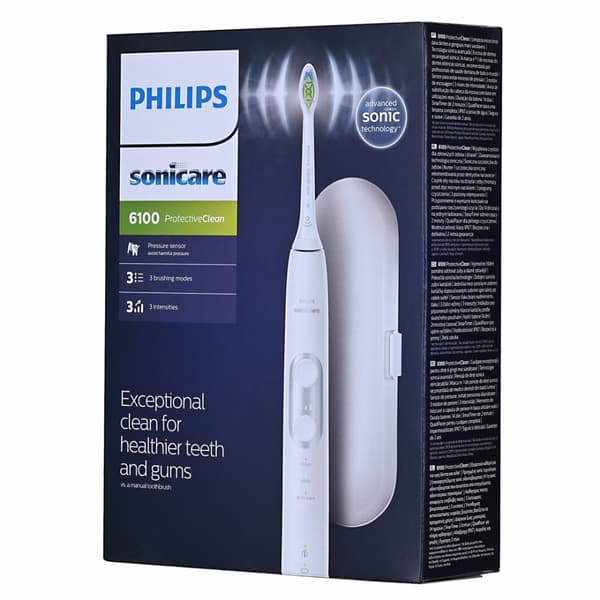 Philips Sonicare HX6877/28 eltandborste Sonic-tandborste för vuxna, silver, vit