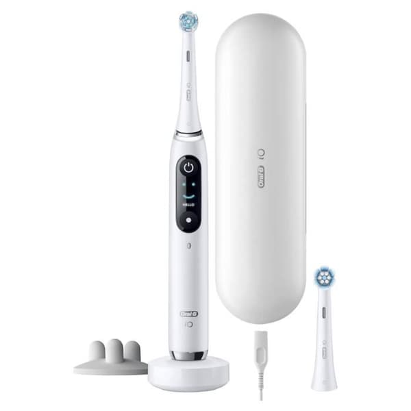 Oral-B iO 9N elektrisk tandborste - Vit - Oscillerande - 2 borsthuvuden, 1 laddare reseväska