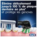 Pikkukuva 3 / 6: Oral-B Pro 3 3900 elektrisk tandborste - Set med 2 - 2 svarta handtag - 3 borsthuvuden - Designad av Braun