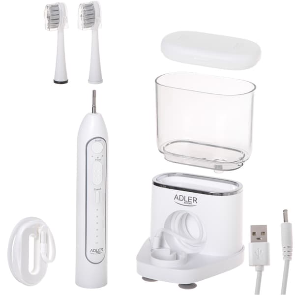 Adler AD 2180 Sonisk Tannbørste med Irrigator – USB-C og Justerbart Trykk