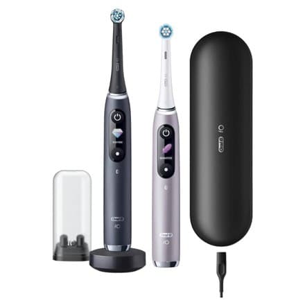 Oral-B | iO 9 Series Duo | Elektrisk tandbørste | Genopladeligt | For voksne | ml | Antal hoveder | Sort Onyx/Rose | Antallet af