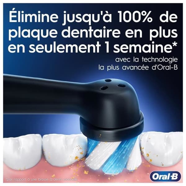 Oral-B iO 3-pack med 2, svarta och blå elektriska tandborstar, 2 borsthuvuden, 1 resväska