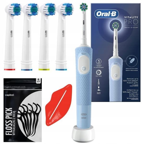 Elektrisk tandborste - Oral-B - Vitality Pro D103 - 3 borstlägen - Färg Blå - Tillbehör ingår