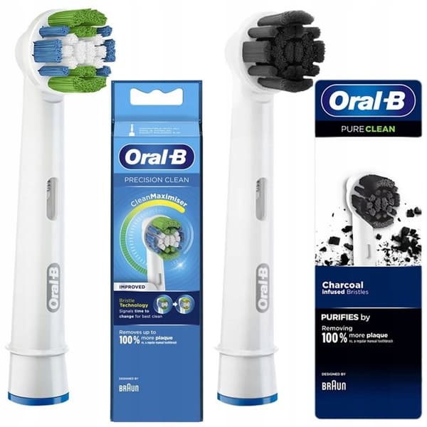 2 Original Oral-B tips för Precision Clean och Pure Clean elektriska tandborstar