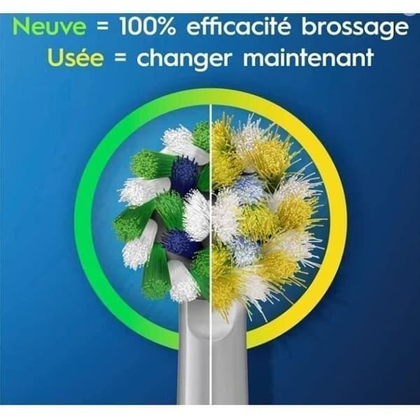 Oral-B Pro 3 3000 vit elektrisk tandborste - 2 borsthuvuden - Runt huvud - 3 borstlägen