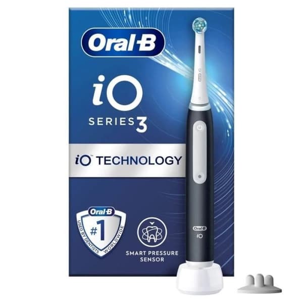 Elektrisk tandborste - ORAL-B - IO3 Matt svart - 3D oscillo-rotation/pulsering - Batteridriven