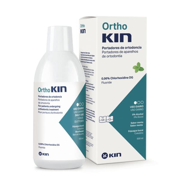 Mundskyllevand Kin Orthokin 500 ml Mint