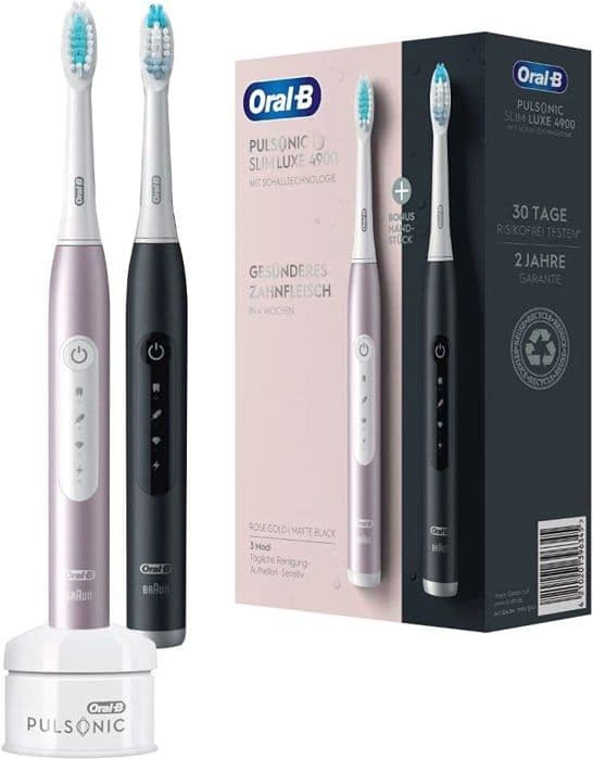 Oral-B Pulsonic Slim Luxe 4900 Svart/roséguld med 2:a ärm