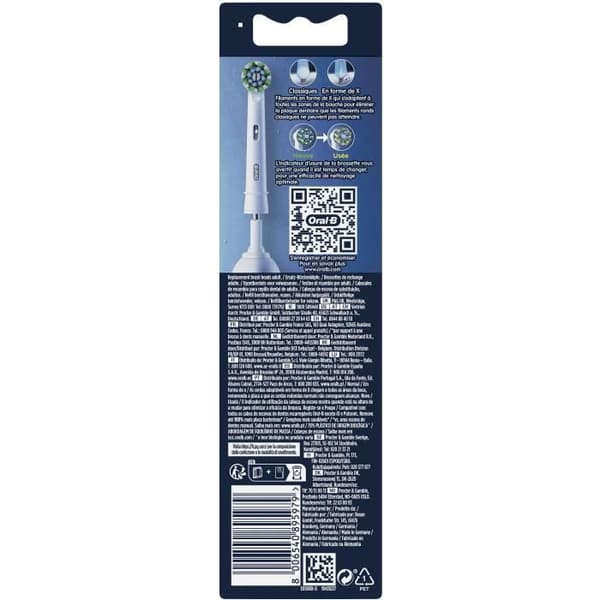 Brossettar Cross Action Pro x8 vit Oral-B 8006540895979