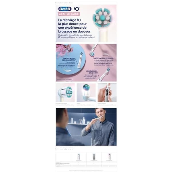 Oral-B iO Gentle Care Borsthuvuden, 4-pack