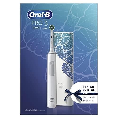 ORAL-B PRO 3 3500 VIT ELEKTRISKA TANDBORSTE, 1 RESEFODRAL,
