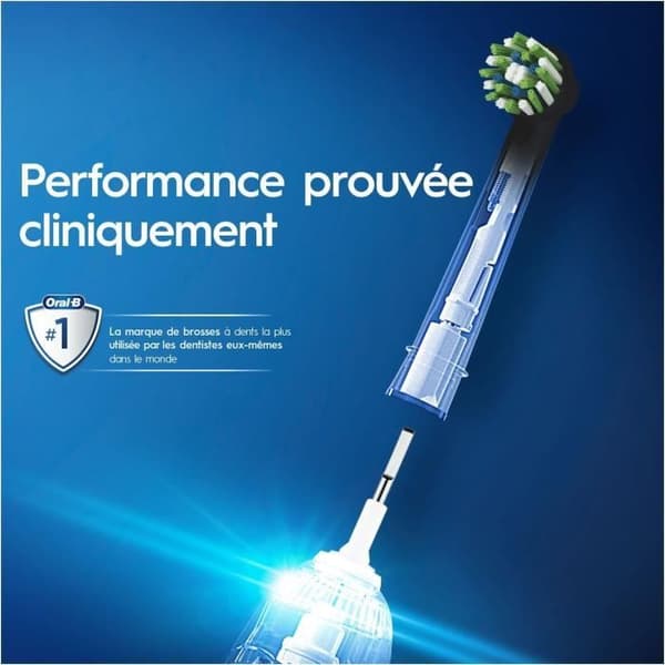 Oral-B Precision Cross Action Clean Max Black Ersättningsborsthuvud - paket med 3