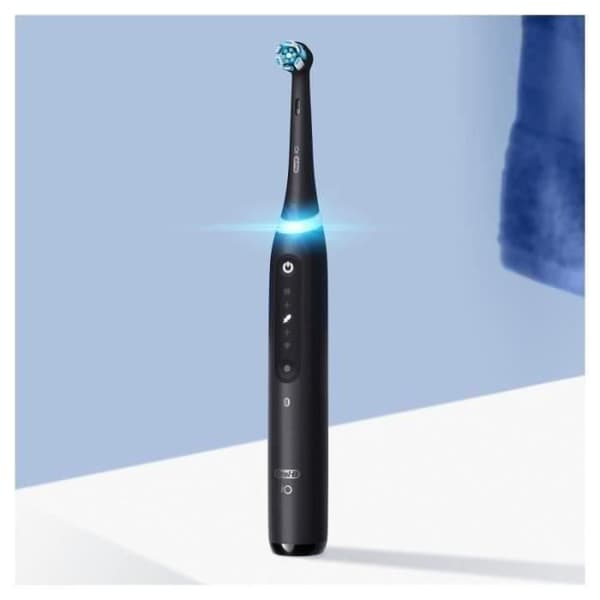 Oral-B iO 5-pack med 2, svarta och vita elektriska tandborstar, 2 borsthuvuden