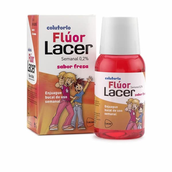 Suuvesi Lacer Flúor Junior Fluori Mansikka 100 ml