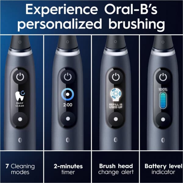 Oral-B iO Series 9 elektriska tandborstar, svart & rosé