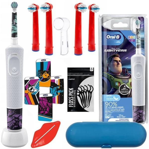 Oral-B Vitality 100 Lightyear eltandborste + 4 ersättningsspetsar + fodral
