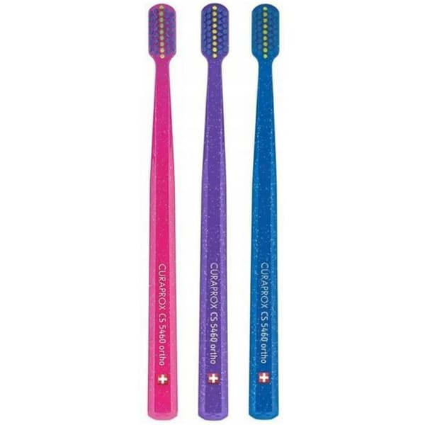 Curaprox CS ortho ultramjuk tandborste (flerfärgad) x3