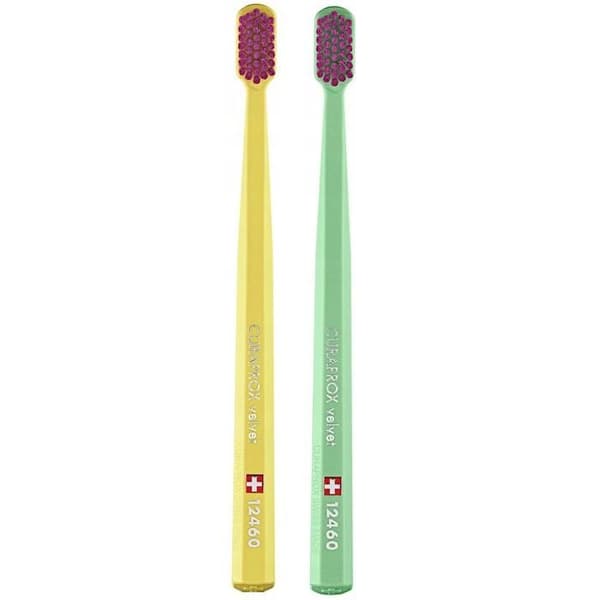 Tandborste - Curaprox - CS 12460 Velvet - Ultra mjuk - 12460 strån - Paket med 2 - Slumptabär färg