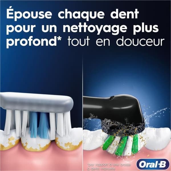 ORAL-B Vitality Pro elektrisk tandborste - Blå - 3 borstlägen - Borsthuvud ingår