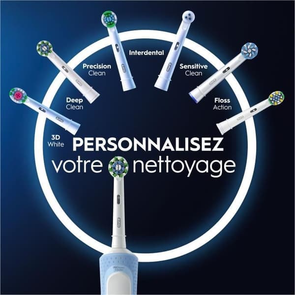 ORAL-B Vitality Pro elektrisk tandborste - Blå - 3 borstlägen - Borsthuvud ingår