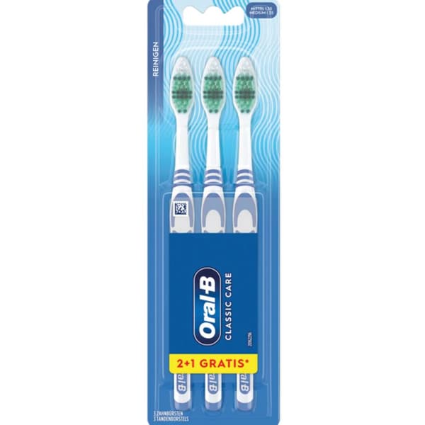 Oral-B Classic Care 35 Medium - 3-Pack för Långvarig Munvård