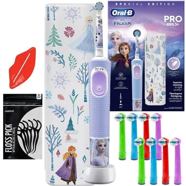 Elektrisk tandborste - Oral-B - Vitality Pro D103 Frozen - 2 lägen - Uppladdningsbar - Fodral ingår