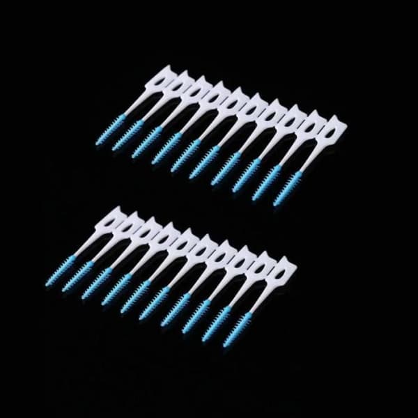 SHOP-STORY - DENTAL FLOSS: 20 mjuka mellanrumsborstar i silikon