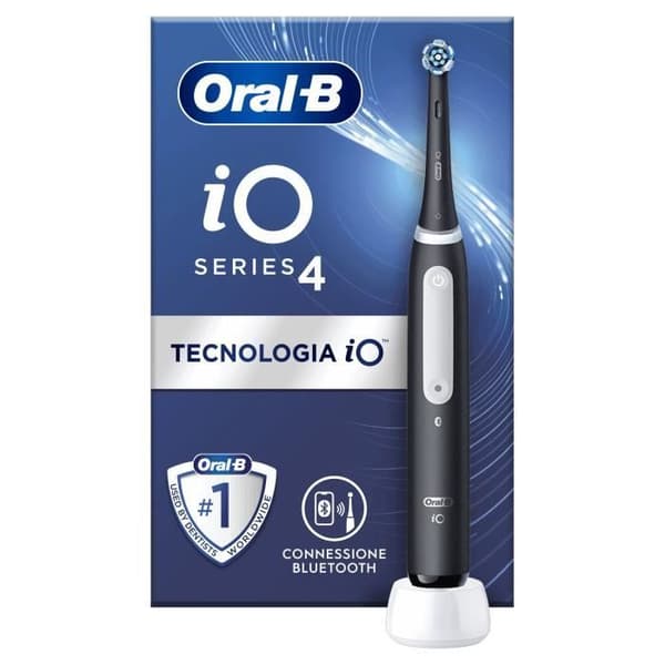Oral-B iO Series 4 Vibrerande tandborste för vuxna, svart Skickas av Digital Bay