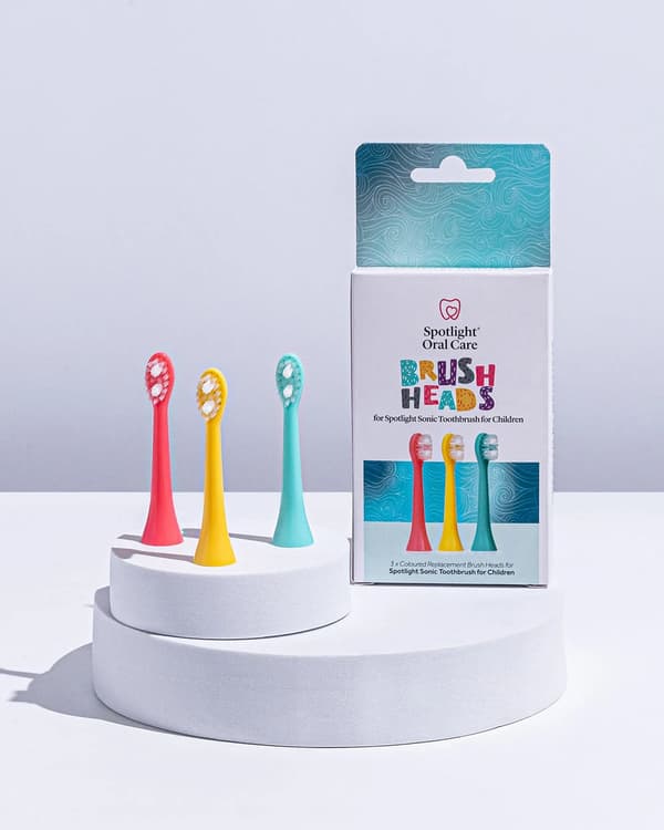 Spotlight Oral Care® Coloured Kids Sonic udskiftningshoveder